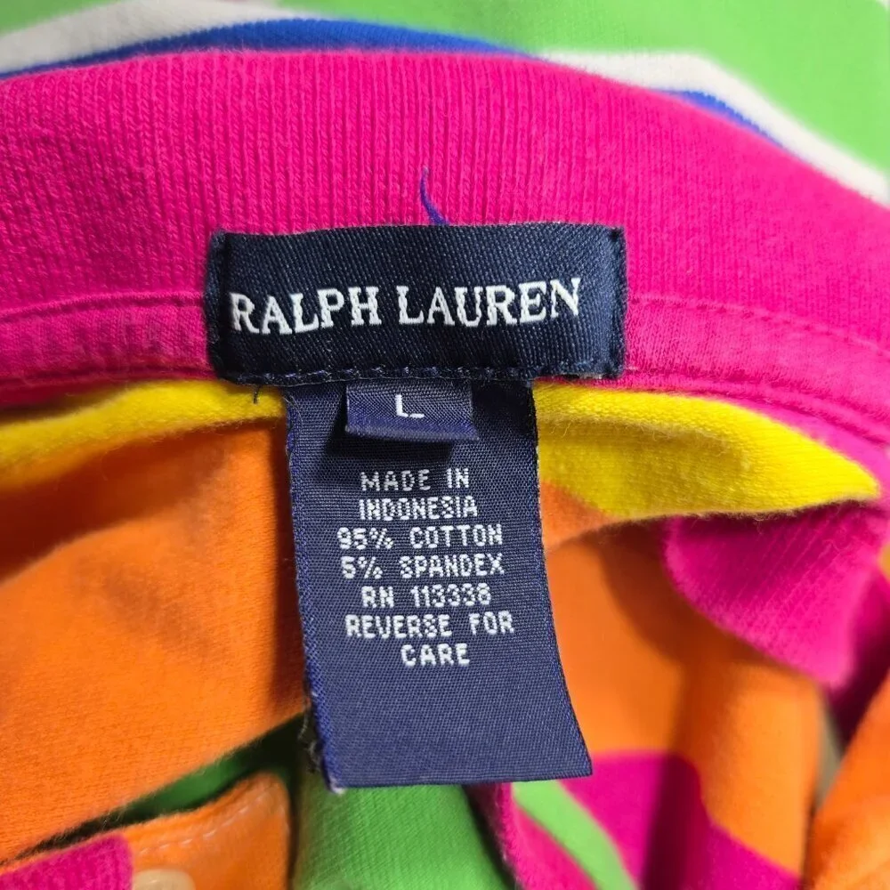 Ralph Lauren Rainbow Striped Sleeveless Shirt Dress